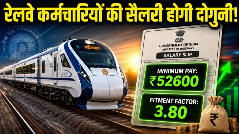 8th Pay Commission: रेलवे कर्मचारियों की सैलरी होगी दोगुनी! फिटमेंट फैक्टर 3.80 करने पर अड़े यूनियन, देखें सभी बड़ी मांगें