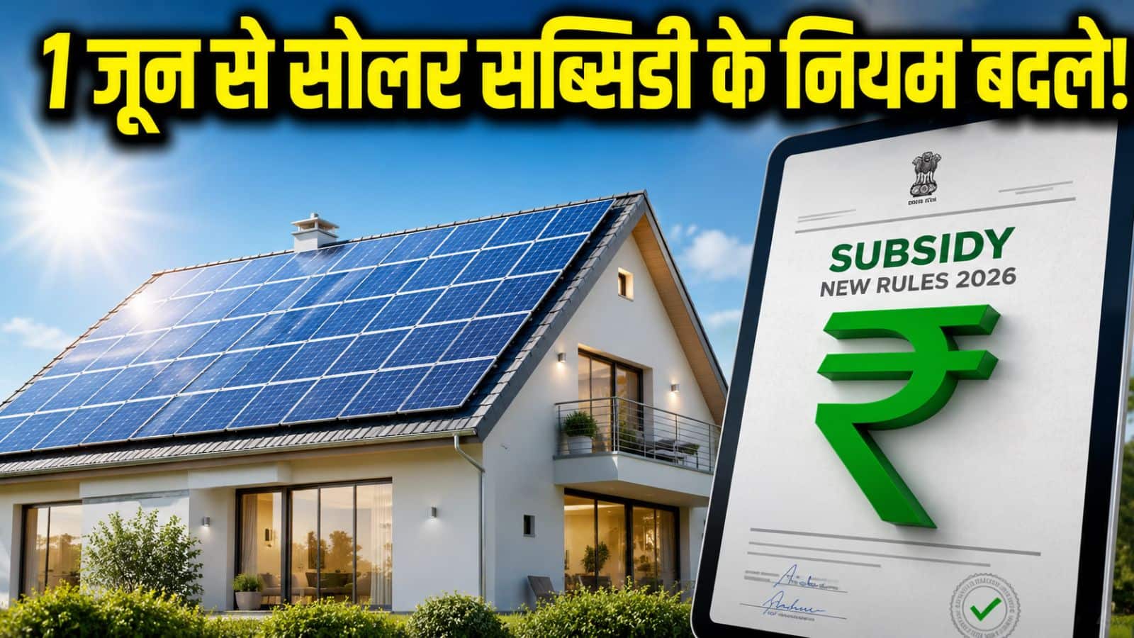 1 जून से बदल गए सोलर पैनल लगवाने के नियम! जानें आपकी जेब और PM सूर्य घर सब्सिडी पर क्या पड़ेगा असर
