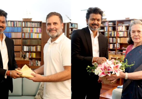 तमिलनाडु CM विजय ने दिल्ली में राहुल और सोनिया गांधी से की मुलाकात, क्या हुई बात?