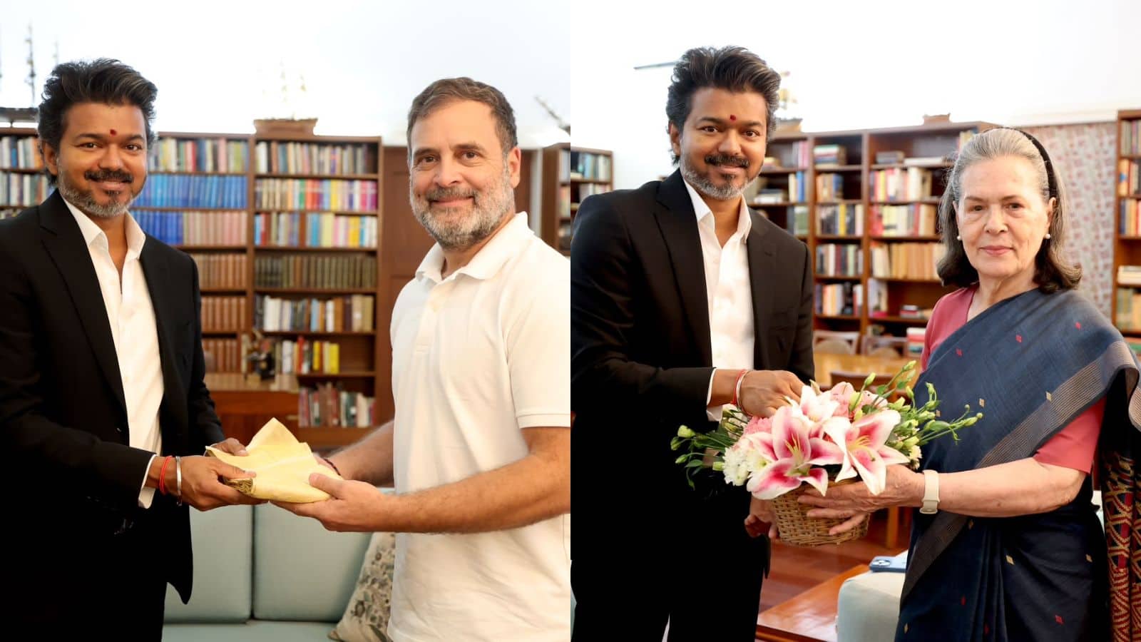 तमिलनाडु CM विजय ने दिल्ली में राहुल और सोनिया गांधी से की मुलाकात, क्या हुई बात?