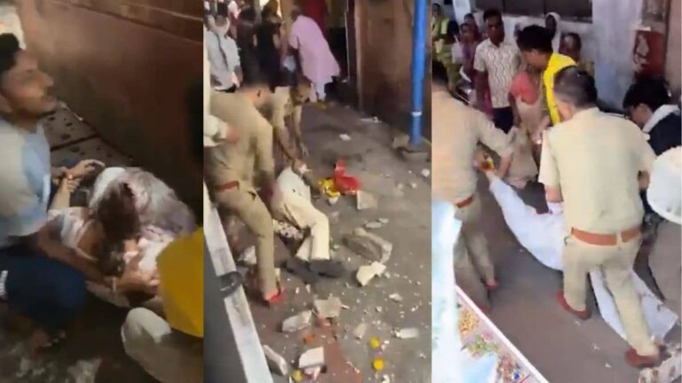 BREAKING: मथुरा में बांके बिहारी मंदिर के पास बड़ा हादसा, मकान का छज्जा गिरने से अफरा-तफरी, 8 लोग घायल
