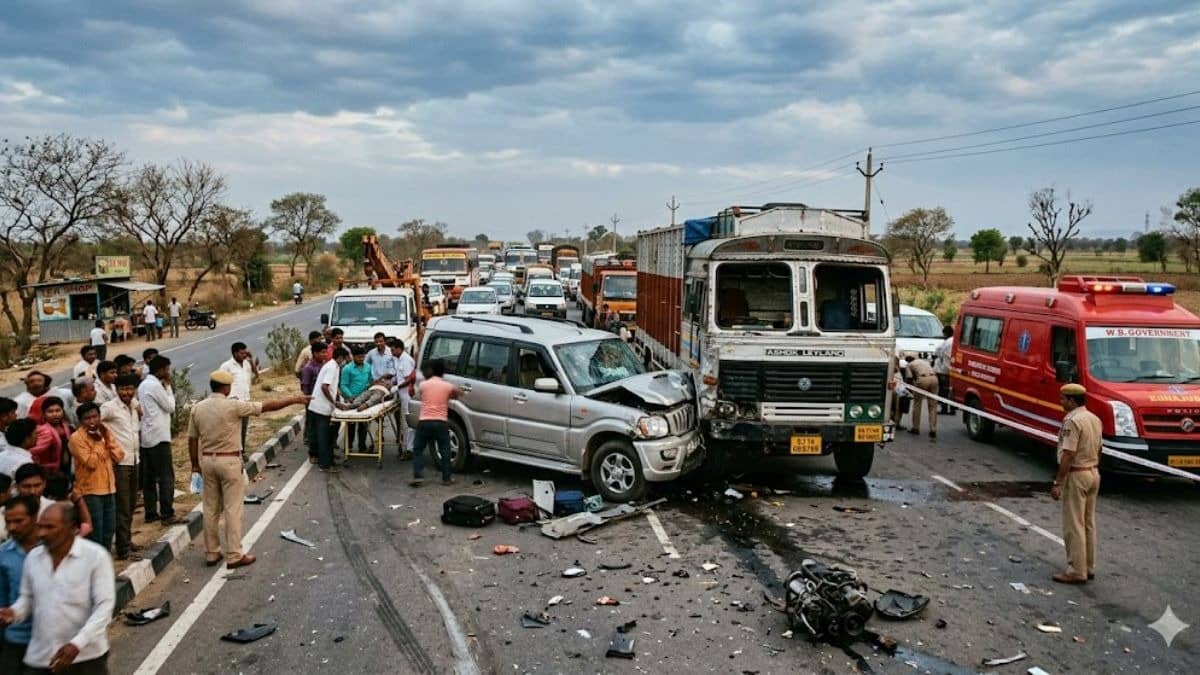 BREAKING: बीकानेर में भीषण हादसा, कार और ट्रक की आमने-सामने की टक्कर; एक महिला और एक बच्ची समेत 6 की मौत