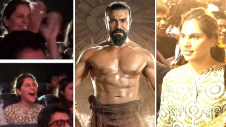 Ram Charan Peddi: हैदराबाद थिएटर में फैंस के साथ राम चरण स्टारर 'पेड्डी' देखने पहुंची लव लेडी उपासना, चीयर करते-तालियां बजाते वीडियो हुआ वायरल