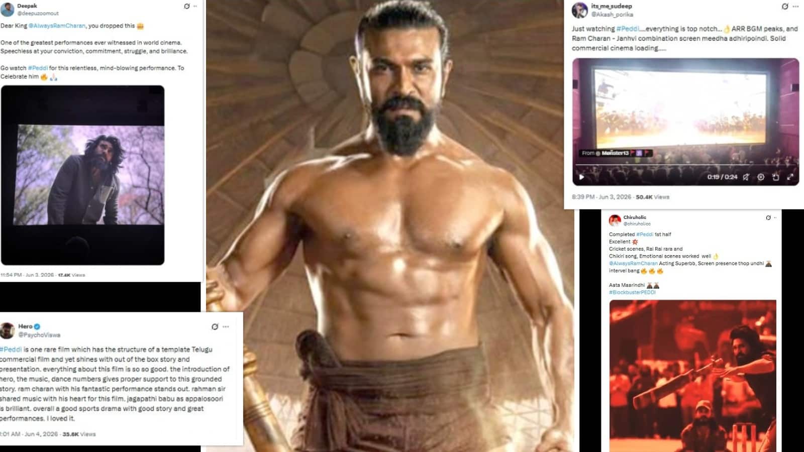 Peddi Twitter Review: फैंस ने राम चरण को बताया 'किंग', 'पेड्डी' के मुरीद हुए दर्शक