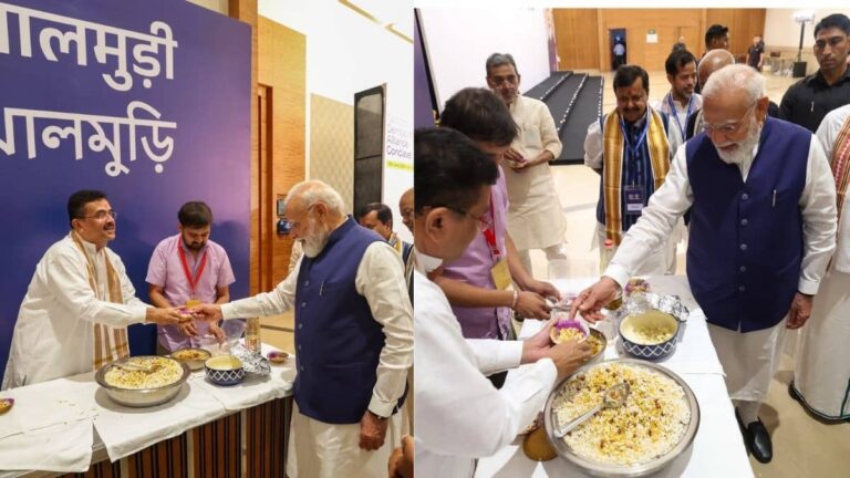 VIDEO: NDA की बैठक में CM सुवेंदु ने बनाई झालमुड़ी, PM मोदी समेत NDA नेताओं ने चखा स्वाद, बंगाल चुनाव में 'झालमुड़ी' बनी थी सुर्खियां