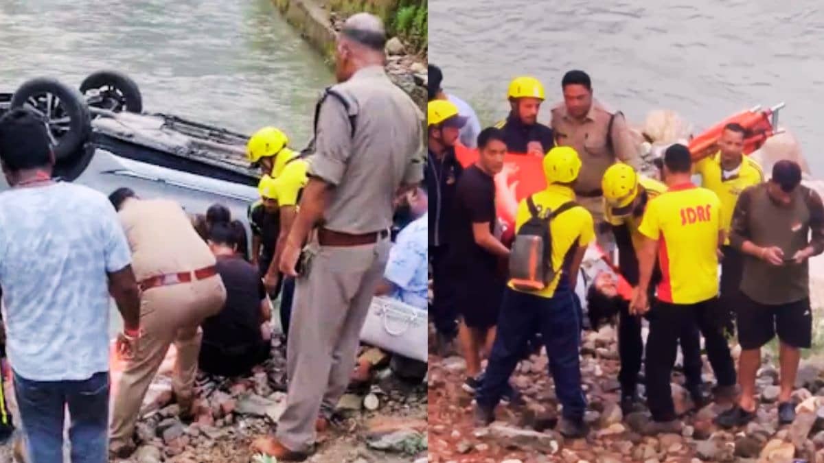 केदारनाथ दर्शन के लिए जा रहे श्रद्धालुओं की कार गहरी खाई में गिरी, तभी देवदूत बनकर आए SDRF जवान; फौरन रेस्‍क्‍यू का बचाई जान- VIDEO