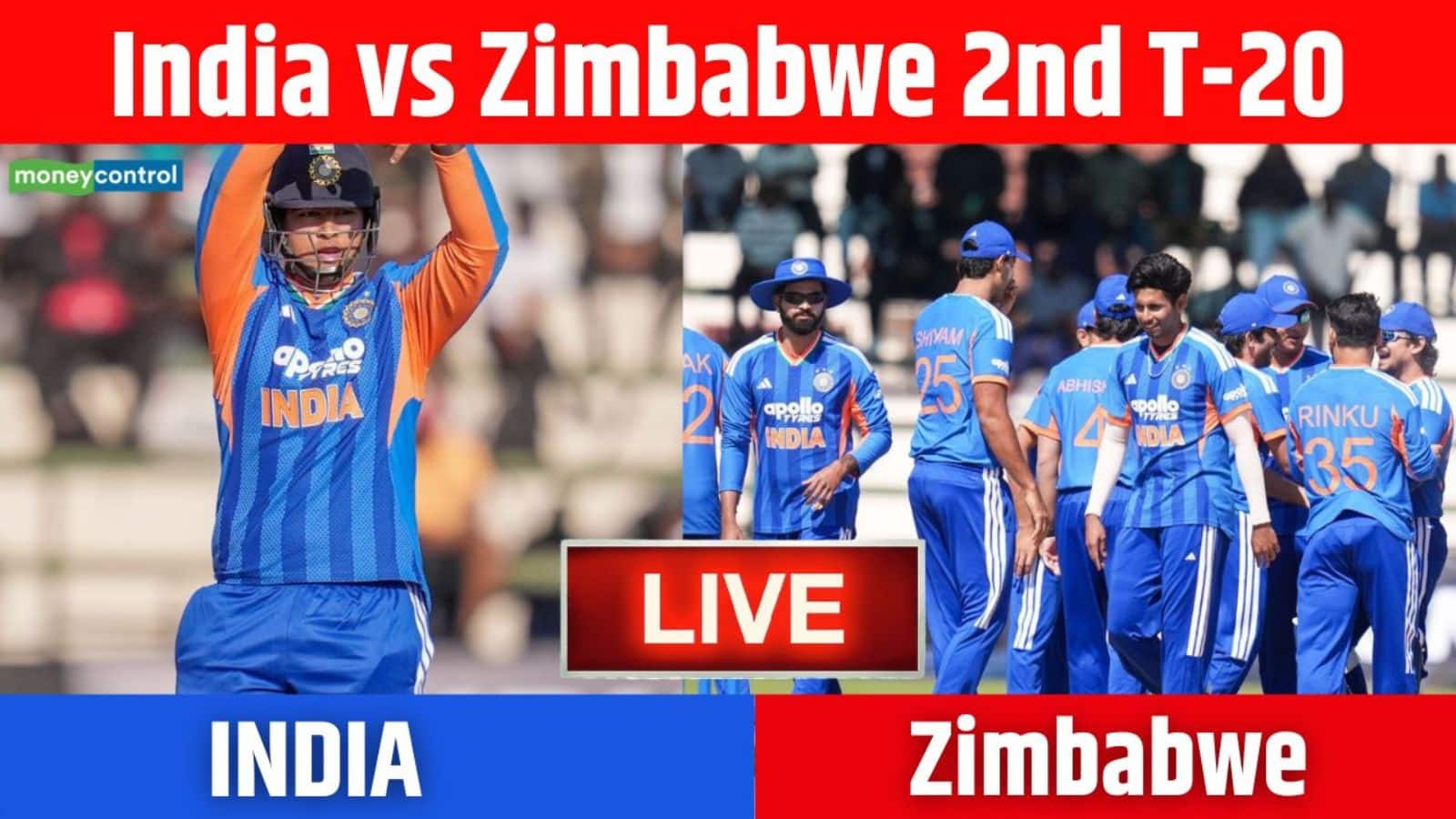 IND vs ZIM T20 Match Live Score: भारत को बैक-टू-बैक लगे दो झटके, अभिषेक के बाद वैभव लौटे पवेलियन