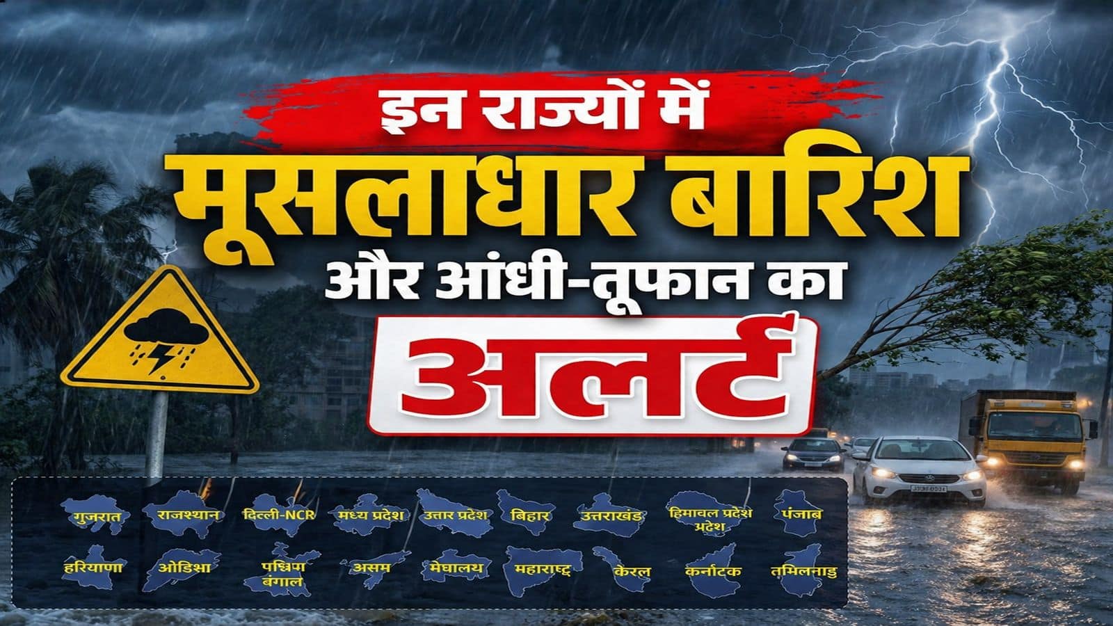 Weather Update: दिल्ली-NCR में अगले 48 घंटे भारी! IMD का अलर्ट, इन राज्यों में मूसलाधार बारिश और आंधी-तूफान का खतरा