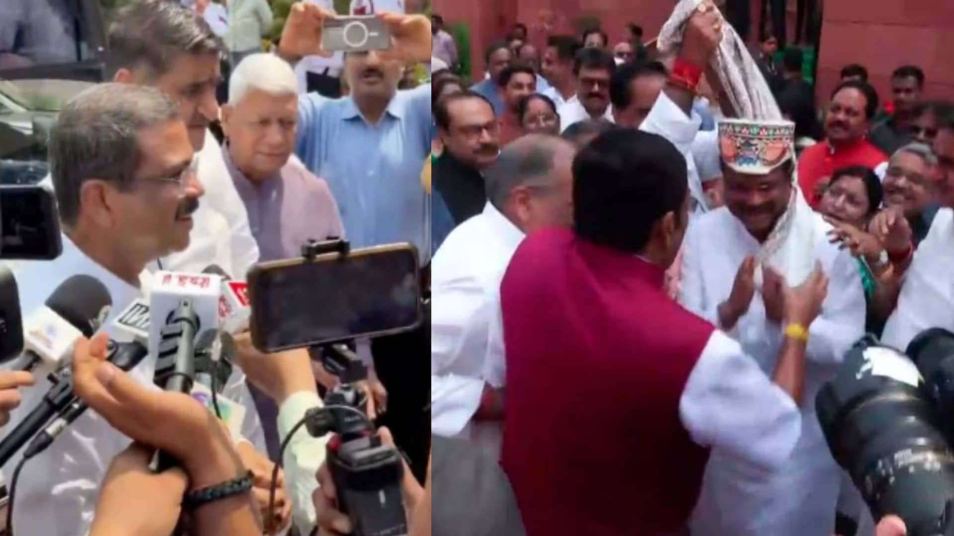 इस्तीफे के बाद पहली बार संसद पहुंचे धर्मेंद्र प्रधान, NDA सांसदों ने किया गर्मजोशी से स्वागत; देखिए VIDEO