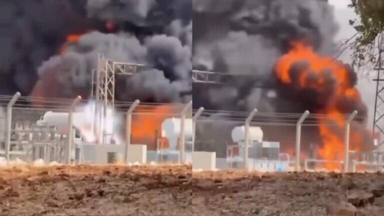 Iran Kuwait Conflict: ईरान के हमले से कुवैत के पावर प्लांट में लगी भीषण आग, अमेरिका ने भी तेज किए वार। देखें वीडियो