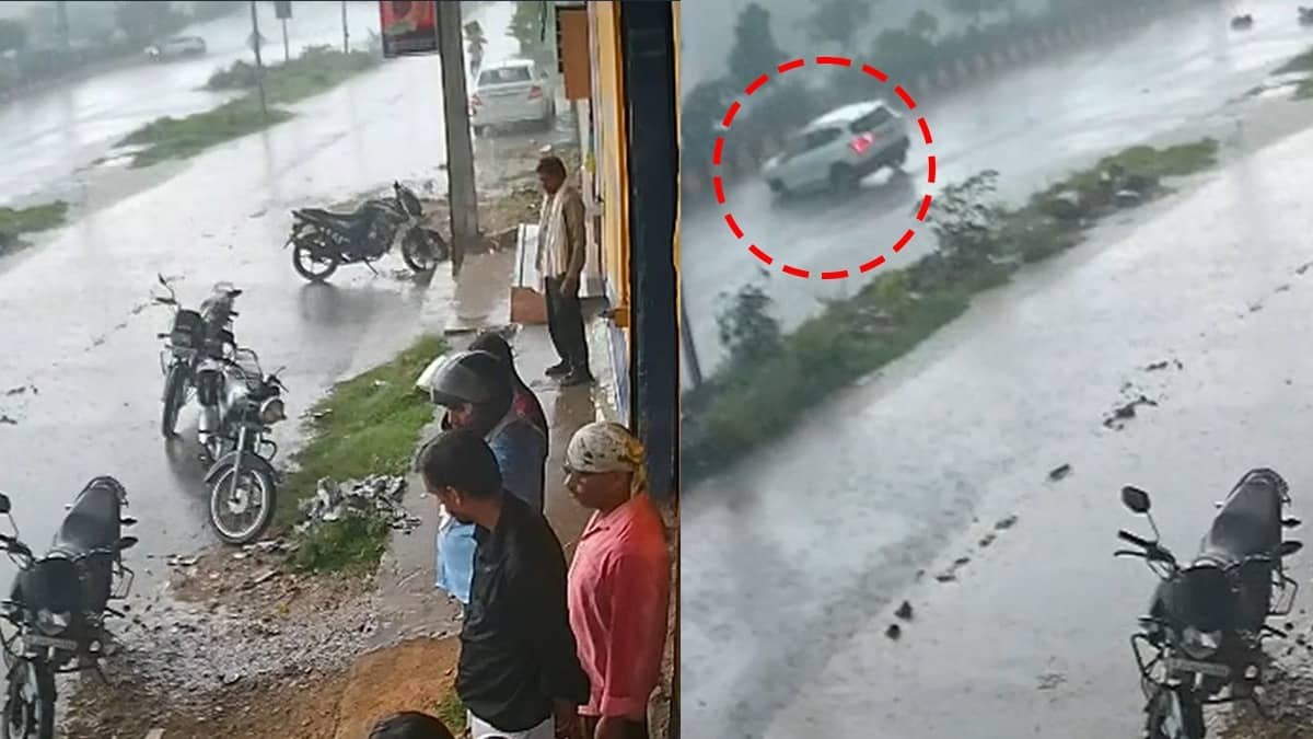 VIDEO: रफ्तार के कहर ने ली जान, 'किलर रोड' पर बेकाबू कार ने स्कूटी सवार को मारी जोरदार टक्कर, CCTV में कैद हुआ मौत का भयावह मंजर
