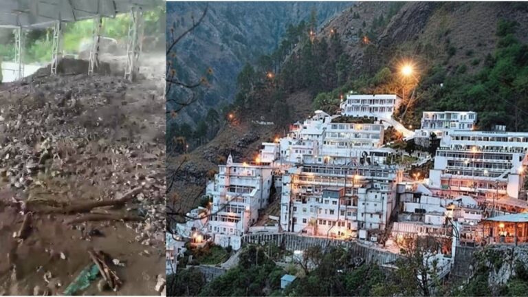 लगातार बारिश से वैष्णो देवी मार्ग पर बड़ा हादसा टला, भारी भूस्खलन के बाद बैटरी कार-हेलीकॉप्टर सेवा अगले आदेश तक बंद
