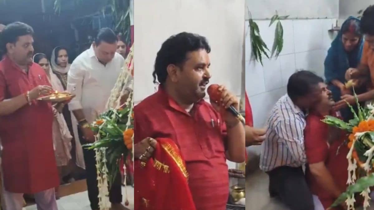 डमरू-शंख बजाते-बजाते चली गई जान, मंदिर में श्रद्धालुओं के सामने पुजारी को आया दिल का दौरा- दर्दनाक VIDEO