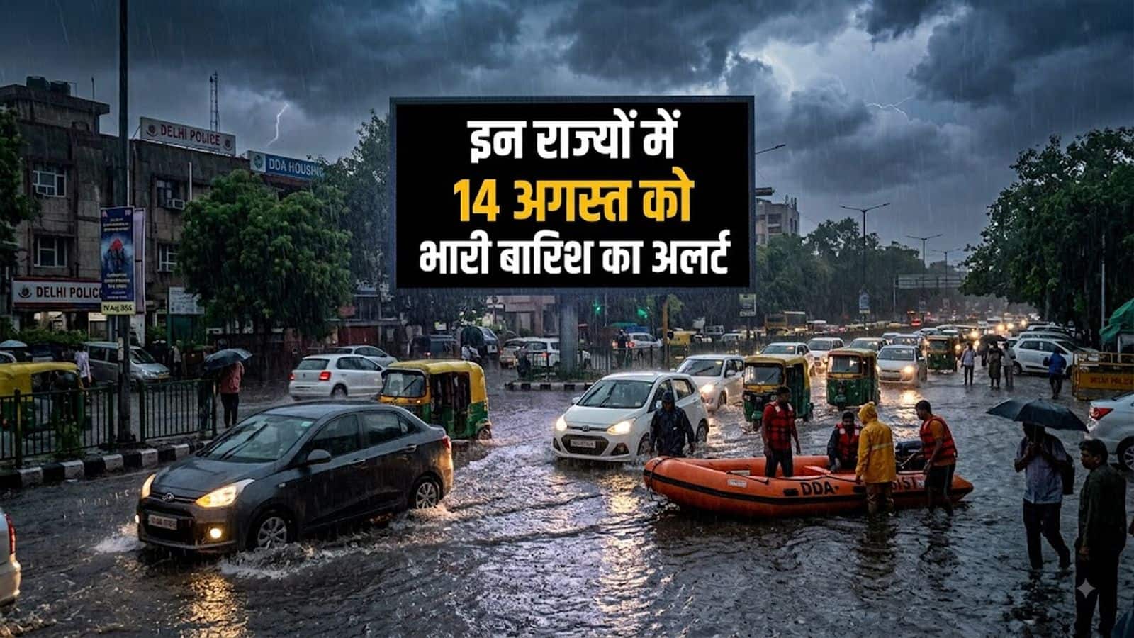 कल का मौसम: 14 अगस्त को इन राज्यों में भारी बारिश का अलर्ट! छत्तीसगढ़, हिमाचल, उत्तराखंड, UP और दिल्ली में बरसेगी आफत