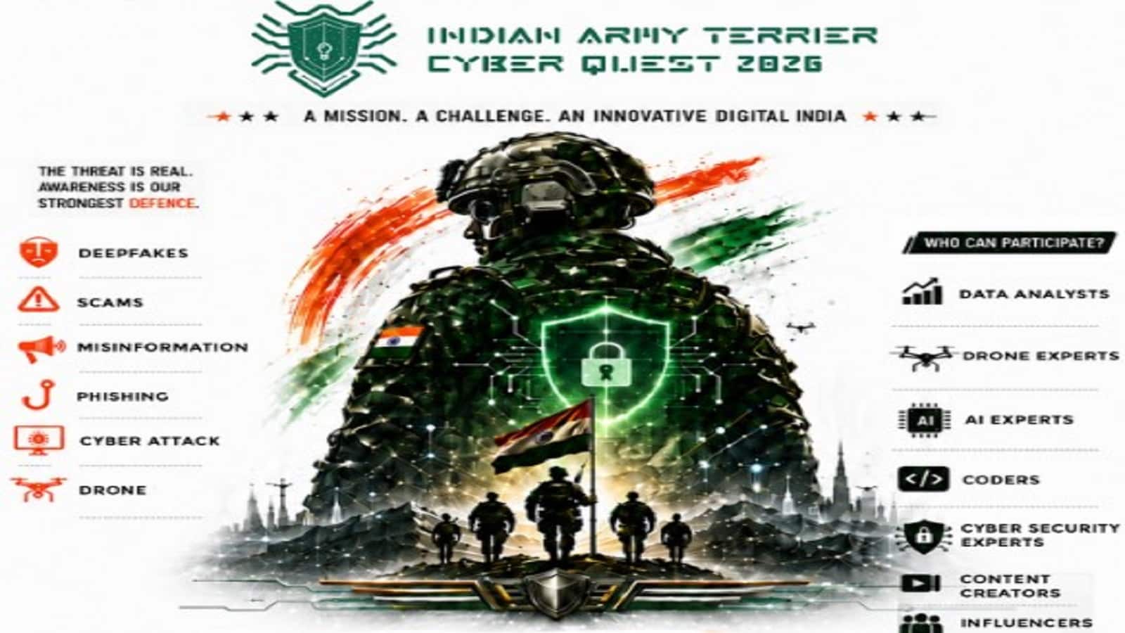 Indian Army Cyber Quest 2026: देश की साइबर सुरक्षा को मजबूत करने के लिए सेना आयोजित करेगी साइबर क्वेस्ट, 20 अगस्त तक करें आवेदन