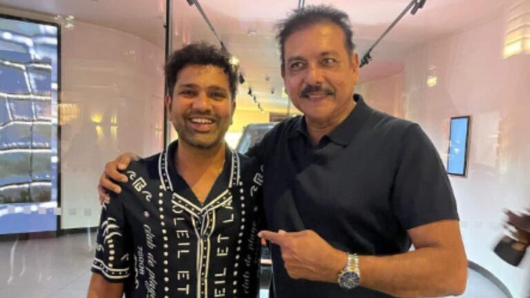 Rohit Sharma: लंदन में बदले-बदले अंदाज में दिखे रोहित शर्मा, रवि शास्त्री के साथ वायरल हुई फोटो