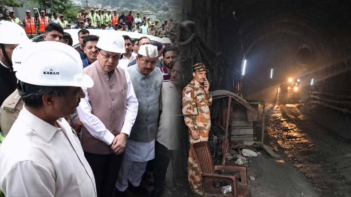 Chamoli Tunnel Collapse: खराब मौसम के बावजूद चमोली के पीपलकोटी पहुंचे CM धामी; रेस्क्यू ऑपरेशन की ली जानकारी; अब तक 7 मजदूरों की मौत