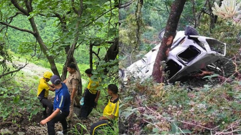 देवप्रयाग में दर्दनाक हादसा... 250 मीटर गहरी खाई में गिरी बोलेरो, एक ही परिवार के पांच लोगों की मौत