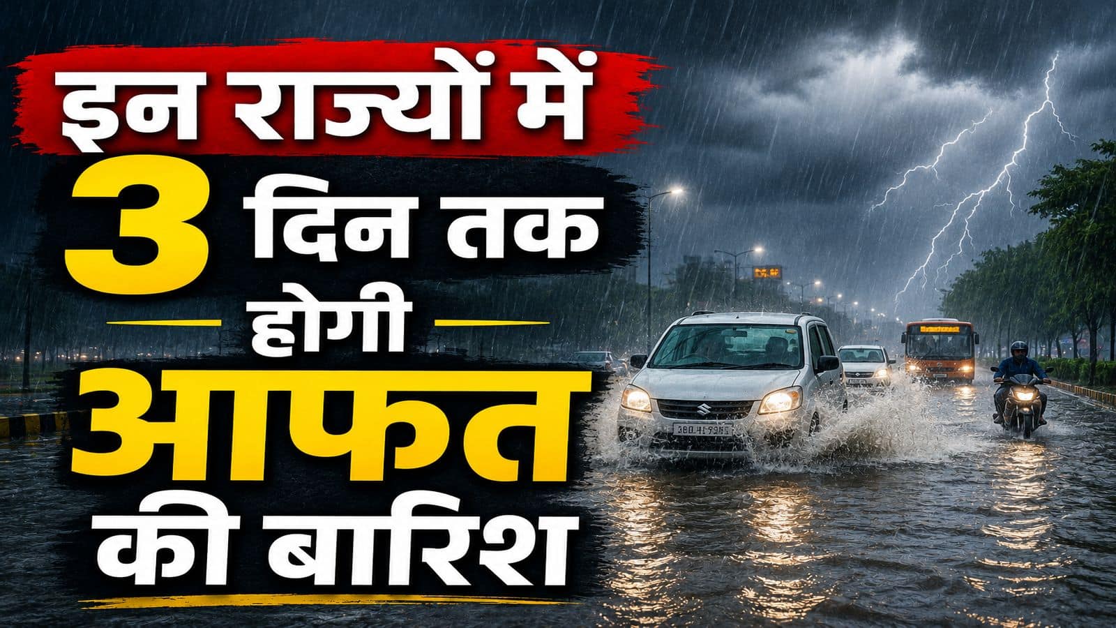 खराब मौसम की चेतावनी: इन राज्यों में 3 दिन तक मूसलाधार बारिश का खतरा, IMD ने दिल्ली-यूपी से बिहार तक दिया हैवी रेन का अलर्ट