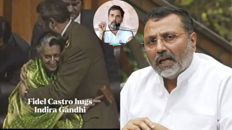 राहुल गांधी के विवादित बयान के बाद नहीं थम रहा बवाल, अब निशिकांत दुबे ने इंदिरा गांधी की डाली फोटो और पूछे सवाल