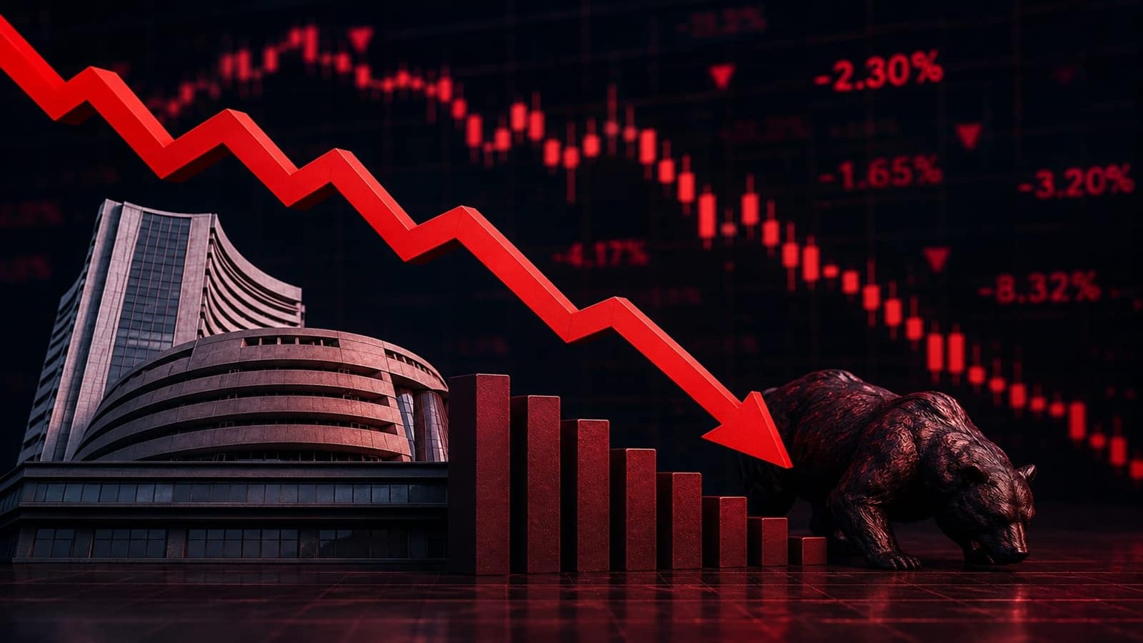₹87 हजार करोड़ घटी निवेशकों की दौलत, लगातार पांचवे दिन Sensex लाल, 24288 पर बंद Nifty