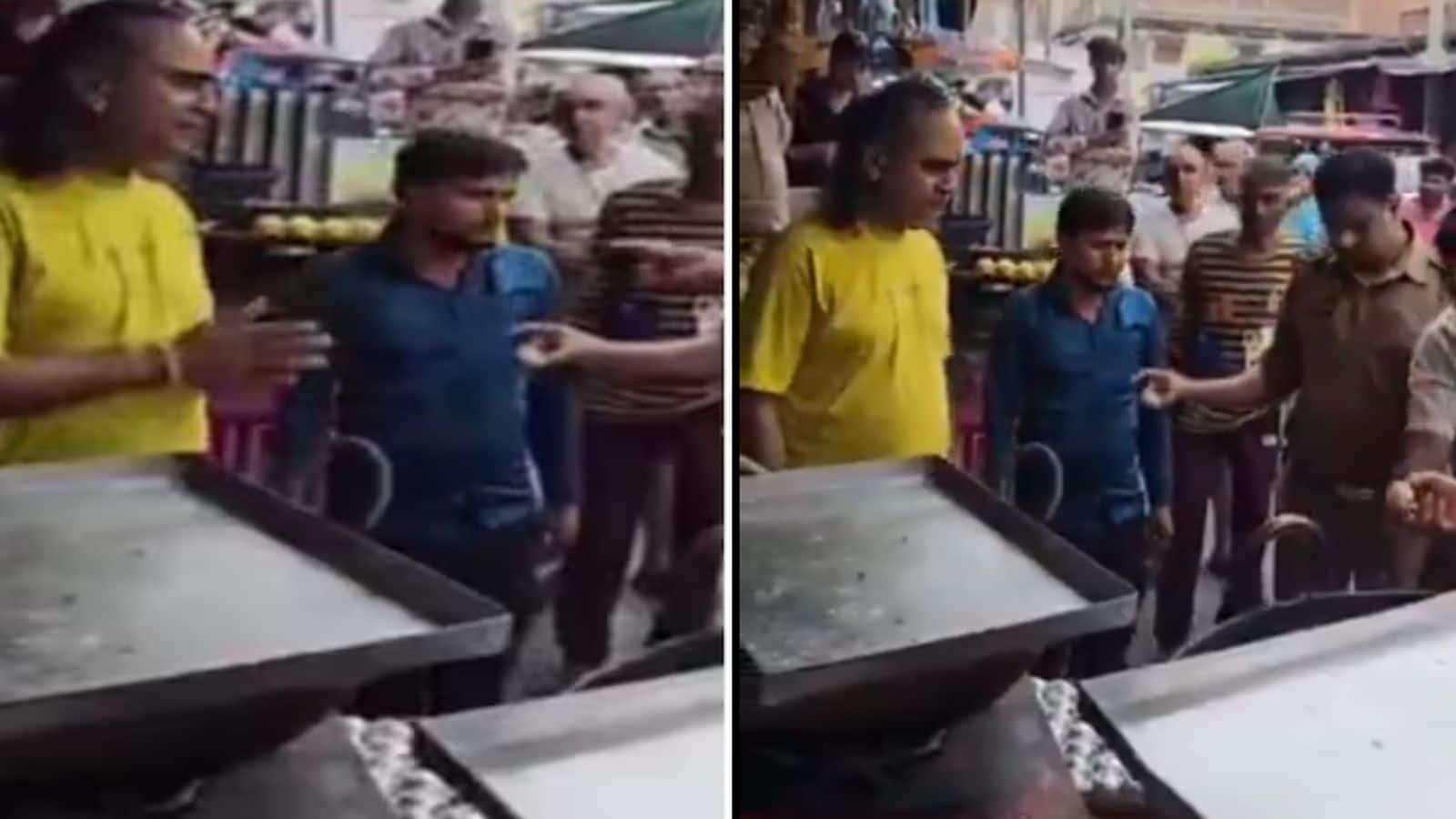 अपनी ही दुकान की मिठाई खाने से पीछे हटा दुकानदार, अधिकारी के सामने हाथ जोड़ने का VIDEO वायरल
