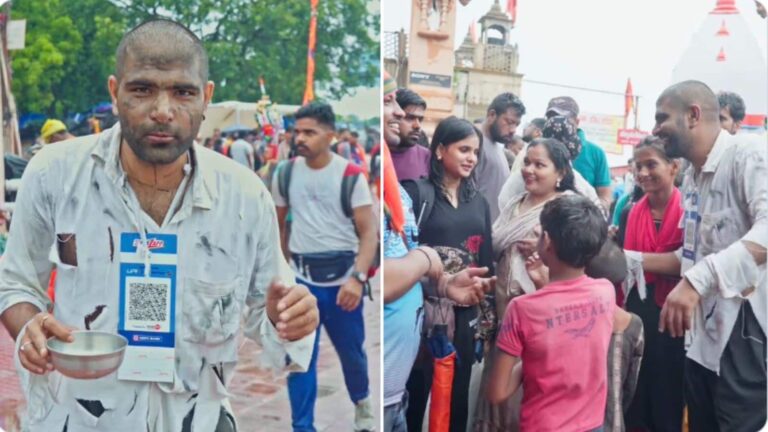 हरिद्वार कांवड़ मेले में भिखारी बनकर बैठा यूट्यूबर, 8 घंटे में कमाए 4,000 रुपये