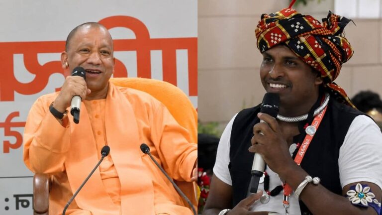 VIRAL: 'मैं गा नहीं सकता, लेकिन गलत लोगों पर बुलडोजर चलवा सकता हूं...'छत्तीसगढ़ी कलाकार से बोले सीएम योगी, देखें VIDEO