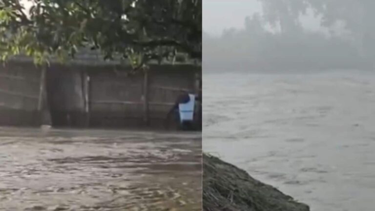 कुशीनगर में देर रात टूटा नारायणी नदी का बांध, कई गांवों में घुसा पानी, राहत-बचाव शुरू