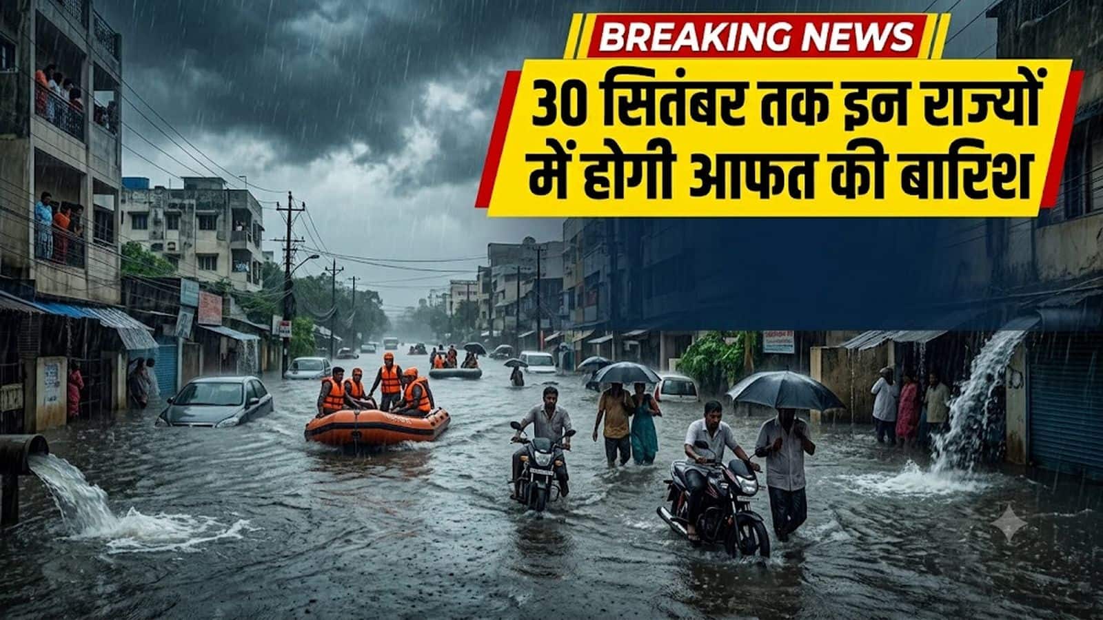 Weather Forecast: 30 सितंबर तक जारी रहेगा बरसात का दौर! इन राज्यों में होगी आफत की बारिश, जानें- दिल्ली और यूपी समेत पूरे देश का हाल