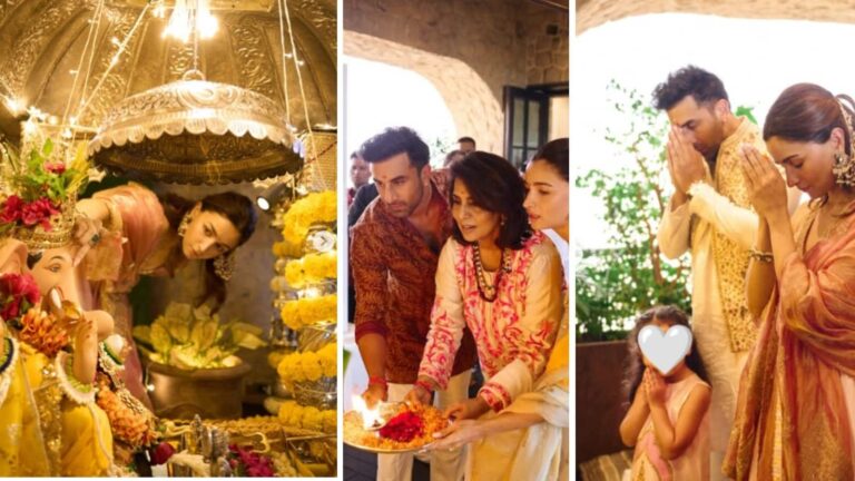 Alia Bhatt: आलिया भट्ट ने शेयर की गणेश चतुर्थी सेलिब्रेशन की तस्वीरें, रणबीर कपूर ने की आरती, बेटी राहा ने बनाई बप्पा की ड्राइंग
