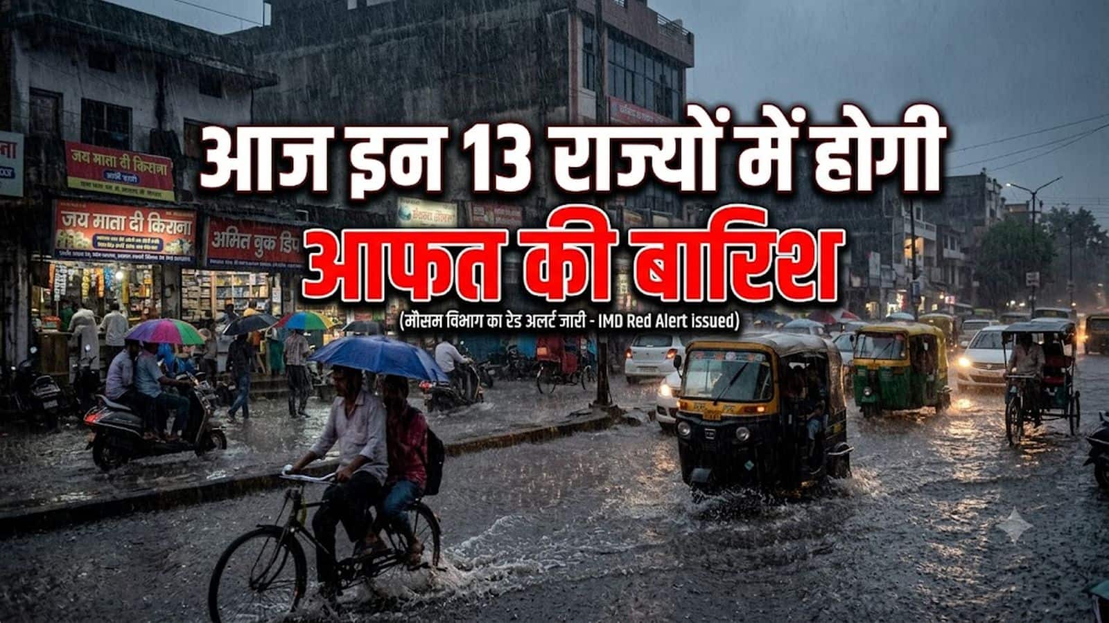 Aaj ka Mausam: 10 सितंबर का मौसम: बिहार, झारखंड ओडिशा समेत 13 राज्यों में भारी बारिश का अलर्ट, इन इलाकों में आएगा आंधी-तूफान