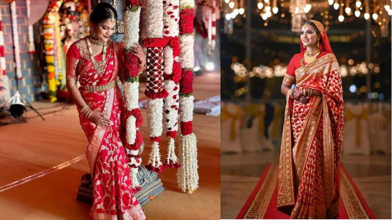रॉयल ब्राइडल लुक के साथ आराम भी, भारी बनारसी साड़ी के लिए अपनाएं ये तरीके!
