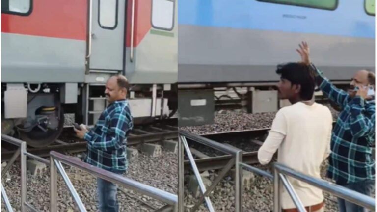 Video: ना ट्रेन रुकी, ना कोई उतरा...फिर भी पहुंच गया पार्सल, वीडियो देख दंग रह गए लोग