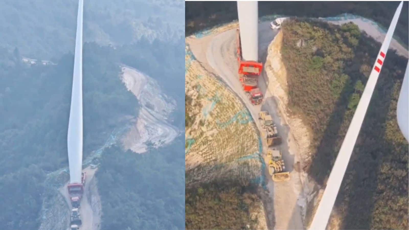 40 मंजिला इमारत जितना लंबा टरबाइन ब्लेड जब पहाड़ के तीखे रास्तों से गुजरा! चीन का हैरतअंगेज कारनामा