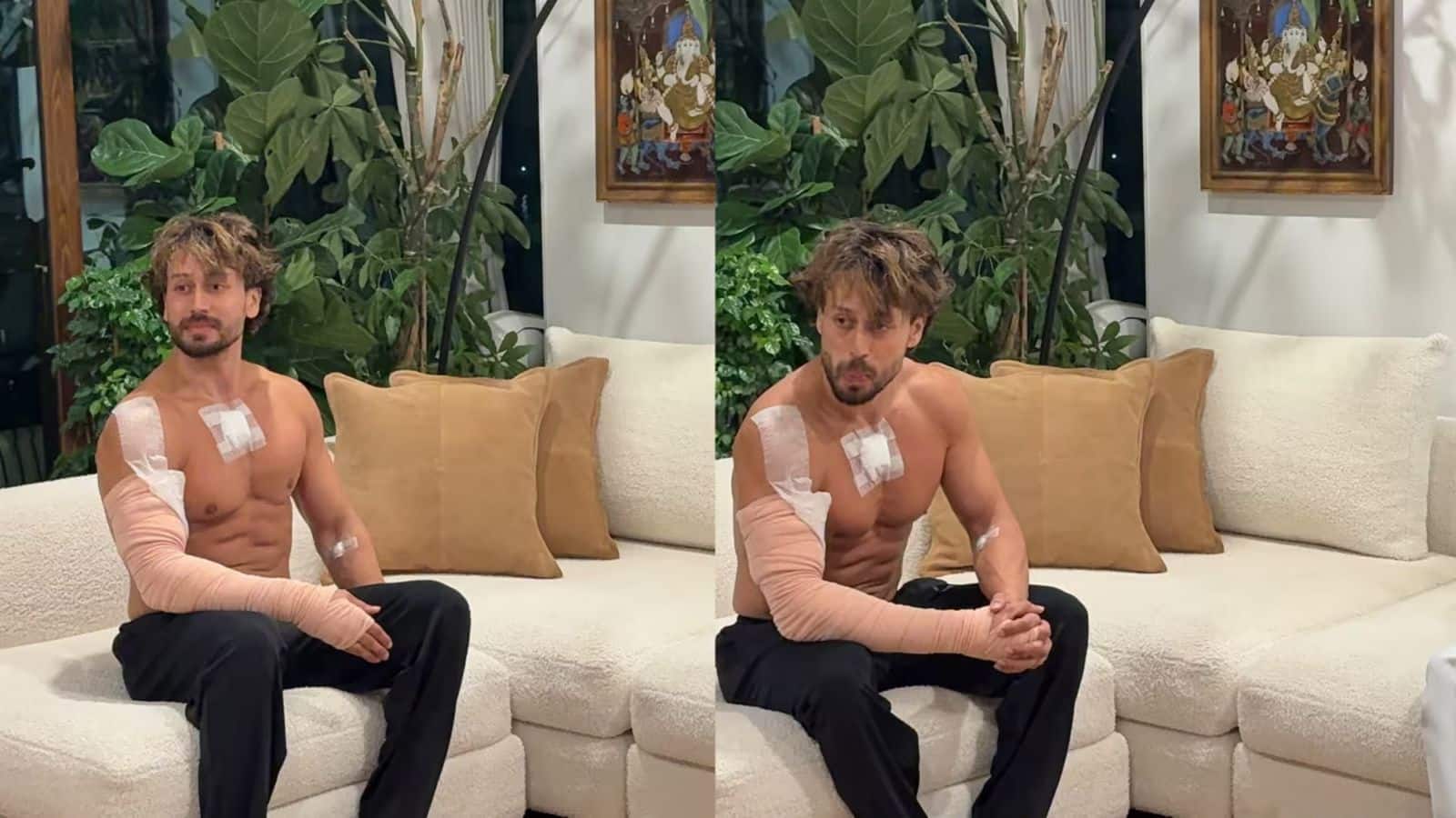 Tiger Shroff Firing: पट्टी बांधे दिखे टाइगर श्रॉफ! हाथ और सीने में आई चोट, फायरिंग के बाद एक्टर के पहली तस्वीर आई सामने; डिप्टी CM एकनाथ शिंदे ने की मुलाकात