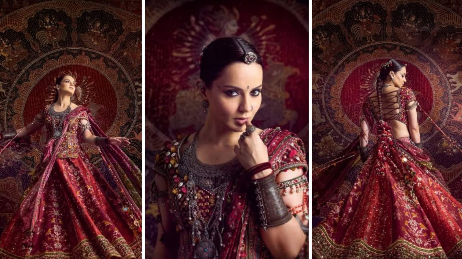 Kangana Ranaut: कंगना रनौत पर चढ़ा नवरात्रि का रंग, 2.1 लाख का लहंगा पहन दिखाया स्टनिंग लुक