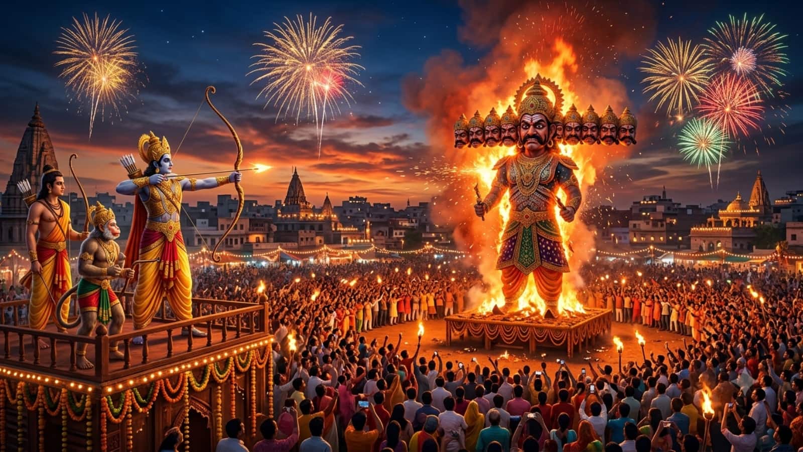 Dussehra 2026: आज या कल कब होगा रावण दहन? जानें सही तारीख, विजय मुहूर्त, पूजा विधि और महत्व