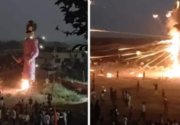 दशहरे पर इस रावण के पुतले ने भीड़ पर किया 'पलटवार', वायरल वीडियो देख इंटरनेट यूजर को याद आया 'गोलमाल 3' सीन
