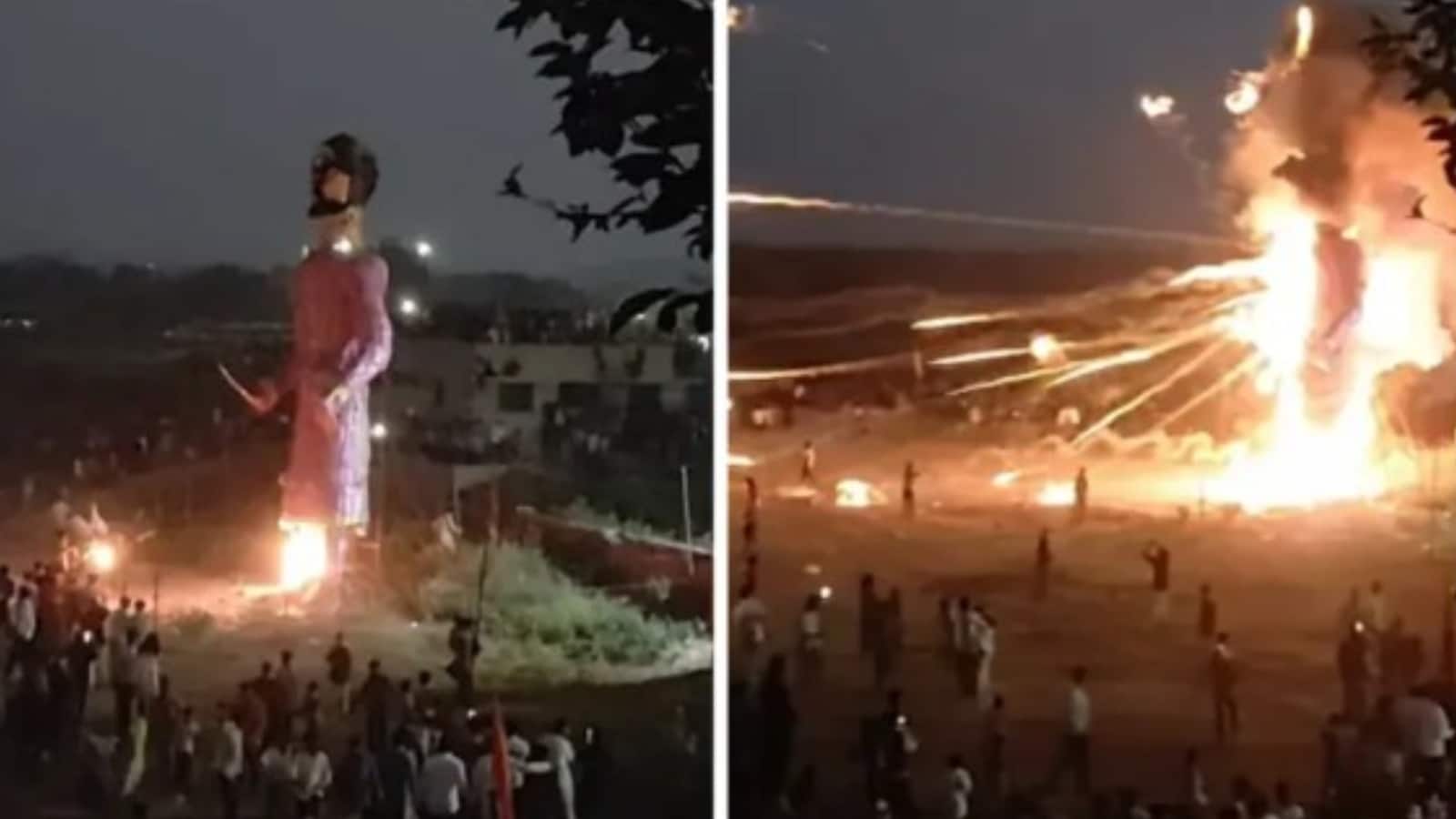 दशहरे पर इस रावण के पुतले ने भीड़ पर किया 'पलटवार', वायरल वीडियो देख इंटरनेट यूजर को याद आया 'गोलमाल 3' सीन