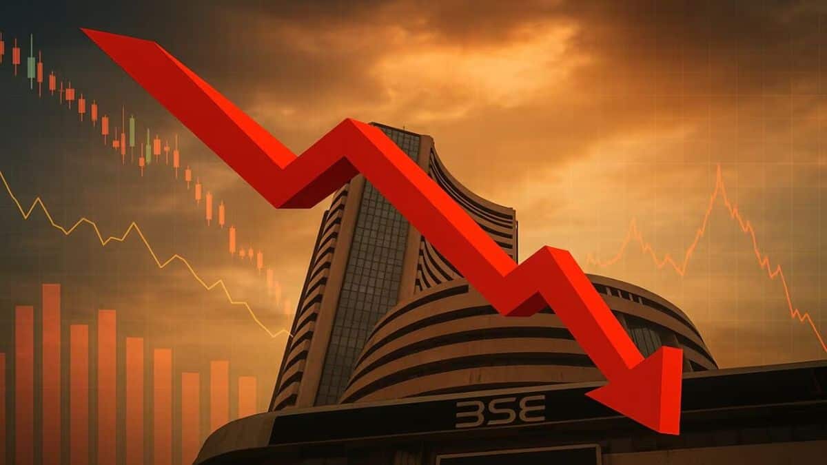 Share Market Fall: सेंसेक्स डे हाई से 700 अंक फिसला, निफ्टी 22,500 के नीचे; इन 4 वजहों से मार्केट पर दबाव